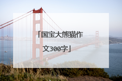 国宝大熊猫作文300字