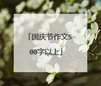国庆节作文500字以上