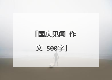 国庆见闻 作文 500字