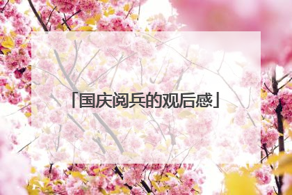 国庆阅兵的观后感
