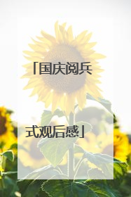 国庆阅兵式观后感