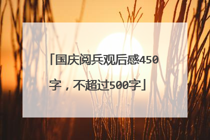 国庆阅兵观后感450字,不超过500字