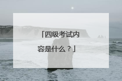 四级考试内容是什么?