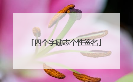 四个字励志个性签名