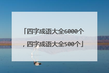 四字成语大全6000个,四字成语大全500个