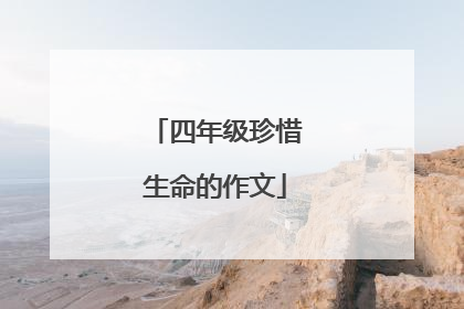 四年级珍惜生命的作文