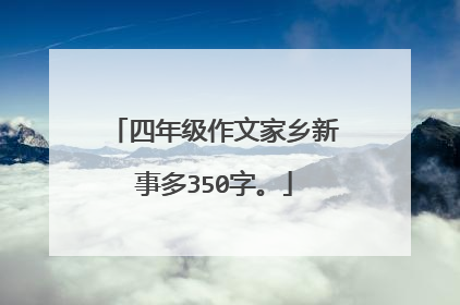 四年级作文家乡新事多350字。