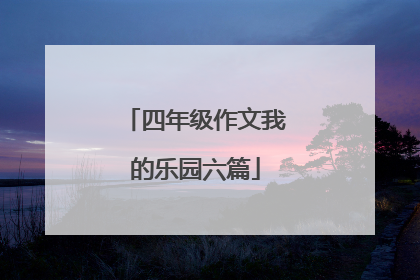 四年级作文我的乐园六篇