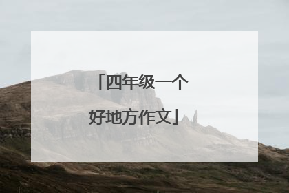 四年级一个好地方作文