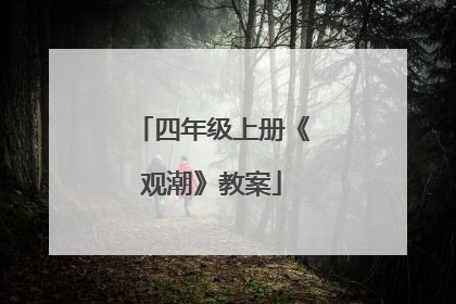 四年级上册《观潮》教案