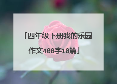 四年级下册我的乐园作文400字10篇