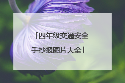 四年级交通安全手抄报图片大全