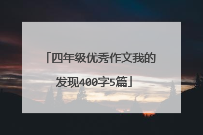 四年级优秀作文我的发现400字5篇