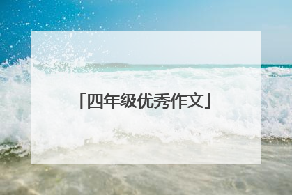 四年级优秀作文