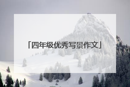 四年级优秀写景作文