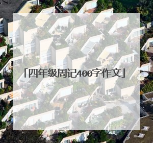 四年级周记400字作文
