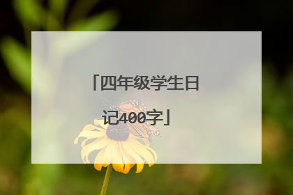 四年级学生日记400字