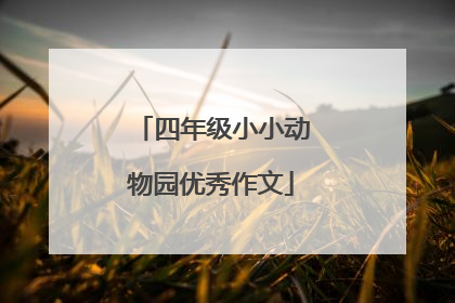 四年级小小动物园优秀作文