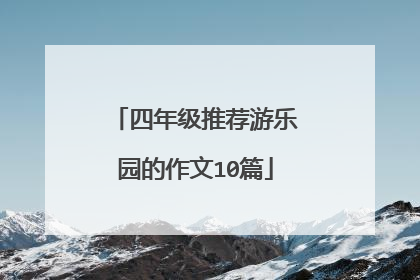 四年级推荐游乐园的作文10篇