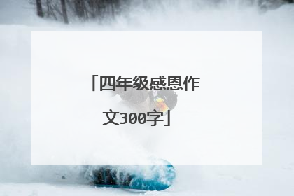 四年级感恩作文300字