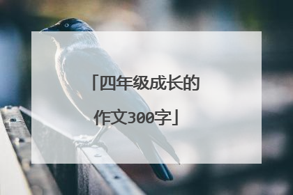 四年级成长的作文300字