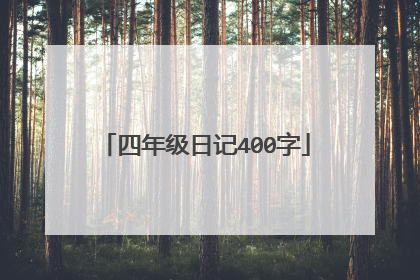 四年级日记400字