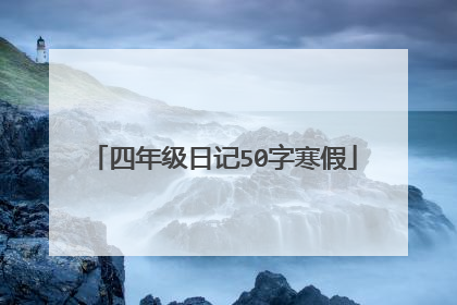 四年级日记50字寒假