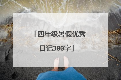 四年级暑假优秀日记300字