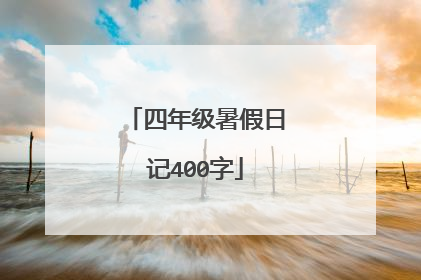 四年级暑假日记400字