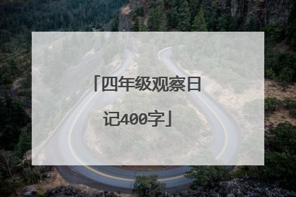 四年级观察日记400字