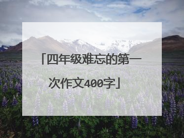 四年级难忘的第一次作文400字