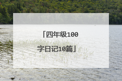 四年级100字日记10篇