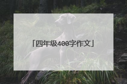 四年级400字作文