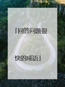 回答问题很快的成语