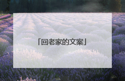 回老家的文案