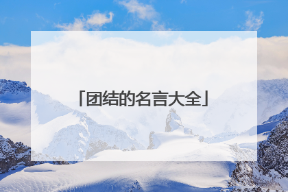 团结的名言大全