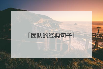 团队的经典句子
