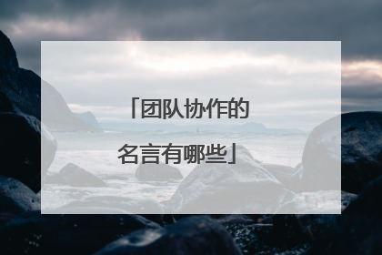 团队协作的名言有哪些