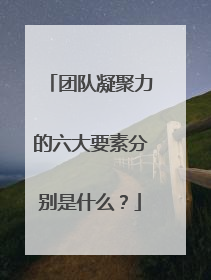 团队凝聚力的六大要素分别是什么?