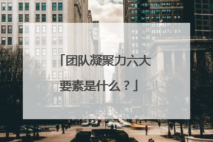 团队凝聚力六大要素是什么?