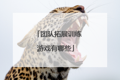 团队拓展训练游戏有哪些