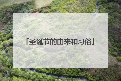 圣诞节的由来和习俗