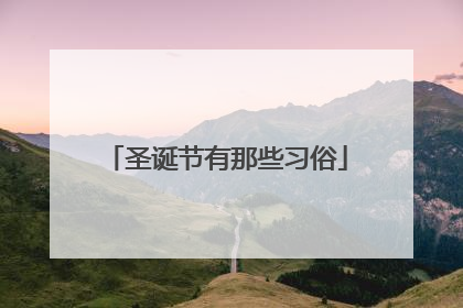 圣诞节有那些习俗