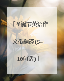 圣诞节英语作文带翻译(5~10句话)