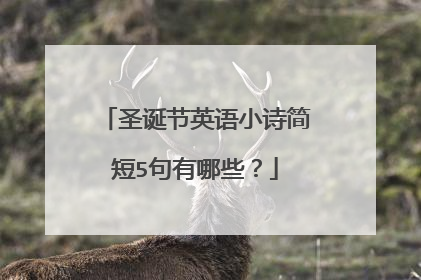 圣诞节英语小诗简短5句有哪些?