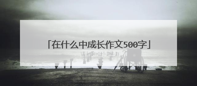 在什么中成长作文500字