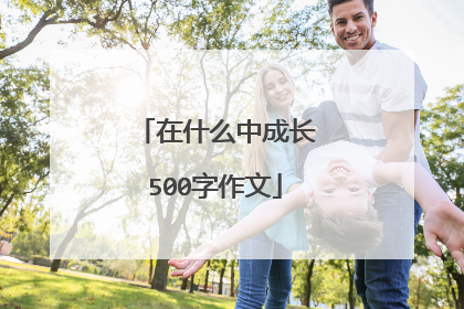 在什么中成长500字作文