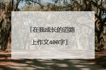 在我成长的道路上作文400字