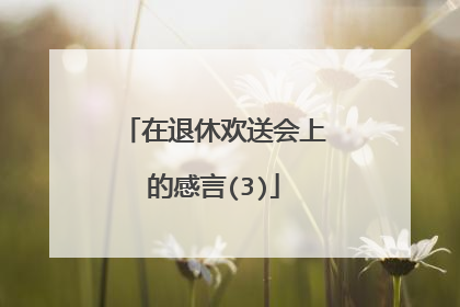 在退休欢送会上的感言(3)