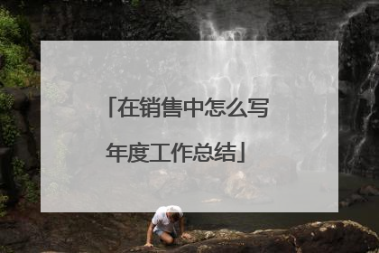 在销售中怎么写年度工作总结